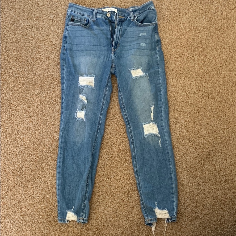 KanCan Blue Skinny Distressed Jeans